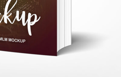 موکاپ تک کتابی ایستاده